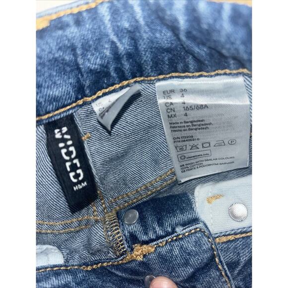 H&M Distressed Light Wash ankle cropped‎ Jeans Ripped Denim Casual Size 4 - Picture 7 of 7